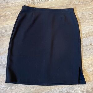 Cabi Womens 192 Black Basic Side Slit Stretch Business Pencil Skirt Sz 12